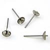 Stainless Steel Earring Stud Component, 304 Stainless Steel, original color 