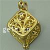 Pregnant Ball Locket Pendant, Brass, Rhombus, plated, hollow Approx 