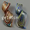 Lampwork Pendants, Helix, handmade, gold sand & silver foil Approx 