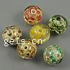 Perles de Murano sable d'or, chalumeau, Rond, plus de couleurs à choisir, 14mm Environ 3mm, Vendu par PC