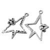 Zinc Alloy Pendant Rhinestone Setting, Star, plated Approx 1.5mm 