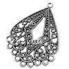 Zinc Alloy Chandelier Components, Teardrop, plated, 1/9 loop Approx 1.5mm 