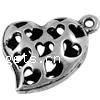 Zinc Alloy Heart Pendants, plated, hollow Approx 2mm 