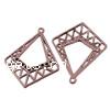 Zinc Alloy Pendant Rhinestone Setting, Rhombus, plated Approx 2mm 