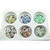 Moulding Lampwork Pendants, Donut, silver foil, mixed colors Approx 12mm 