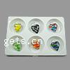 Lampwork Pendants, Heart, handmade, mixed colors Approx 7mm 