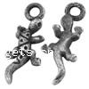 Zinc Alloy Animal Pendants, Gecko, plated Approx 1mm [