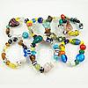 Lampwork Bracelets, mixed colors, 5-16.5mm .5 Inch 