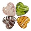 Innerer Twist Lampwork Perlen, Herz, innen Twist, keine, 21x20x13mm, Bohrung:ca. 2mm, verkauft von PC