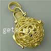 Pregnant Ball Locket Pendant, Brass, Teapot, plated, hollow Approx 4mm, Inner Approx 13mm 