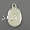 Zinc Alloy Pendant Cabochon Setting, Oval, plated cadmium free Approx 