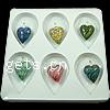 Lampwork Pendants, Heart, handmade, mixed colors Approx 5mm 