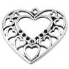 Zinc Alloy Pendant Rhinestone Setting, Heart, plated Approx 2mm 