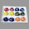 Anillos de Cristal de Murano, diverso tamaño para la opción, color mixto, 12PCs/Caja, Vendido por Caja