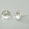 Brass Earring Stud Component, stainless steel post pin, plated 