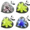 Inner Flower Lampwork Pendants, Heart, silver foil Approx 7mm 