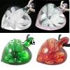 Inner Flower Lampwork Pendants, Heart Approx 5mm 