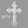 Zinc Alloy Cross Pendants, plated Approx 2mm 