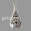 Zinc Alloy Hollow Pendants, Teardrop, plated Approx 2mm 