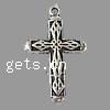 Zinc Alloy Cross Pendants, plated Approx 2mm 