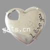 Zinc Alloy Heart Pendants, plated Approx 6mm 