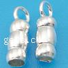 Sterling Silver End Caps, 925 Sterling Silver, Tube, plated Approx 1.8mm 