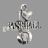 Zinc Alloy Message Pendants, plated Approx 2mm 