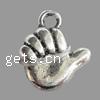 Zinc Alloy Hand Pendants, plated Approx 2mm 