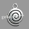 Zinc Alloy Flat Round Pendants, plated Approx 2mm 