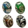 Perles murano European plaqué d'argent avec double noyau , chalumeau, rondelle, Plaqué de couleur d'argent, noyau double de pacfung sans filetage, plus de couleurs à choisir Environ 5mm, Vendu par PC