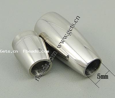 ラウンドステンレス鋼磁気クラスプ, 316ステンレススチール, 卵形, メッキ, カスタマイズ, 無色, 29x10mm, 穴:約 5mm, 売り手 パソコン