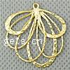 Brass Jewelry Pendants, Flower, plated Approx 1mm 