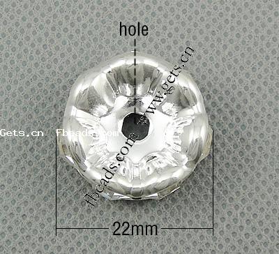 Puente de diamante de imitación Spacer, metal, Toroidal, chapado, con diamantes de imitación, más colores para la opción, 22x9mm, agujero:aproximado 4mm, Vendido por UD