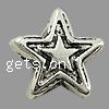 Zinc Alloy Star Beads, plated Approx 1mm 