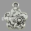 Zinc Alloy Flower Pendants, plated, 5 petal cadmium free Approx 1.5mm 