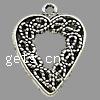 Zinc Alloy Heart Pendants, plated cadmium free Approx 1mm 