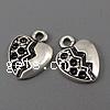 Zinc Alloy Enamel Pendants, Heart, plated Approx 2mm, Approx 