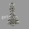 Pendentifs de Noël en alliage de zinc, arbre de noël, Placage, Bijoux de Noël, plus de couleurs à choisir Environ 1mm, Vendu par kg