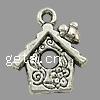 Zinc Alloy Building Pendants, House, plated cadmium free Approx 1mm 