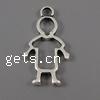 Character Shaped Zinc Alloy Pendants, Boy cadmium free Approx 3mm, Approx 