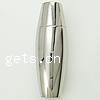 Round Stainless Steel Magnetic Clasp, Tube, plated, Customized Approx 4mm 