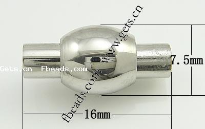 Cierre magnético redondo de acero inoxidable, Linterna China, chapado, Modificado para requisitos particulares, más colores para la opción, 16x7.5mm, agujero:aproximado 3mm, Vendido por UD