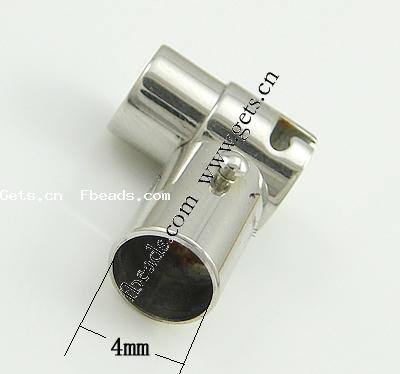 Cierre magnético redondo de acero inoxidable, Tubo, chapado, Modificado para requisitos particulares, más colores para la opción, 17x6mm, agujero:aproximado 4mm, Vendido por UD