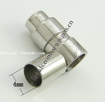 Fermeture magnétique en acier inoxydable rond, tube, Placage, Personnalisé, plus de couleurs à choisir, 21.5x8mm, Trou:Environ 4mm, Vendu par PC