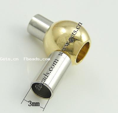 Round Stainless Steel Magnetic Clasp, Lantern, plated, Customized, more colors for choice, 16.8x9mm, Hole:Approx 3mm, Sold By PC