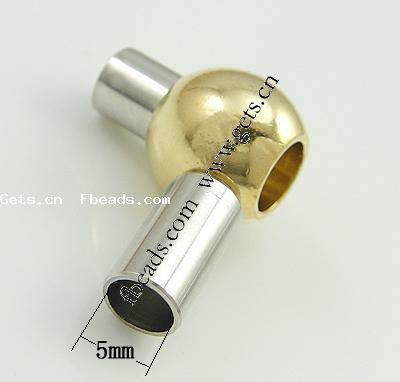 Fermeture magnétique en acier inoxydable rond, lanterne, Placage, Personnalisé, plus de couleurs à choisir, 20x11mm, Trou:Environ 5mm, Vendu par PC