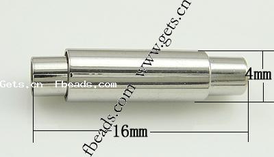 Cierre magnético redondo de acero inoxidable, acero inoxidable 316, Tubo, chapado, Modificado para requisitos particulares, más colores para la opción, 16x4mm, agujero:aproximado 2mm, Vendido por UD