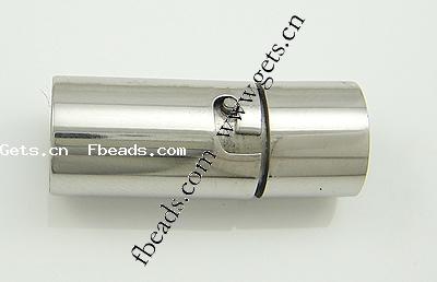 Stainless Steel Bayonet Clasp, Tube, plated, Customized, more colors for choice, 17x5mm, Hole:Approx 4mm, Sold By PC