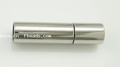 Stainless Steel Bayonet Clasp, Tube, plated, Customized, more colors for choice, 20x6mm, Hole:Approx 5mm, Sold By PC