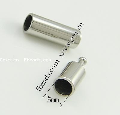 Stainless Steel Bayonet Clasp, Tube, plated, Customized, more colors for choice, 20x6mm, Hole:Approx 5mm, Sold By PC